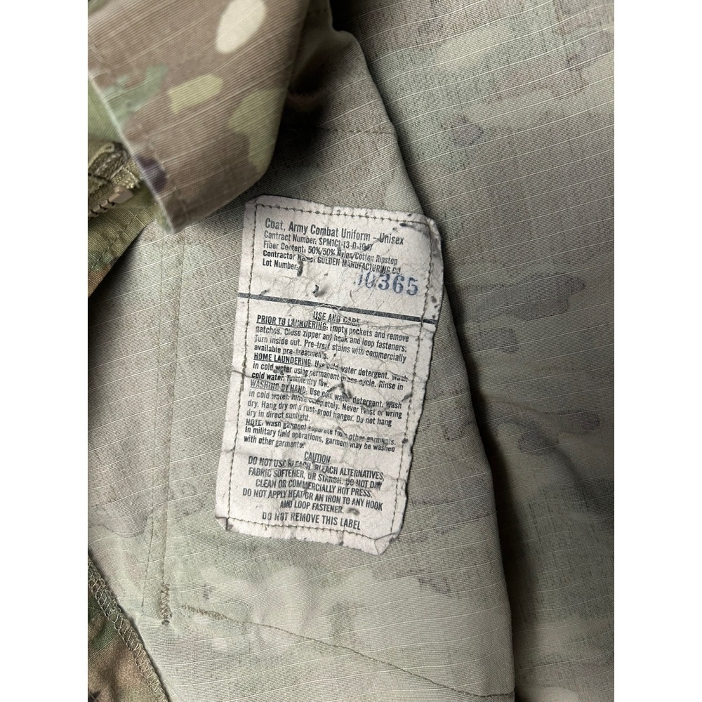 US Army OCP Multicam ACU Combat Uniform Coat Jacket Large Regular Traore Captain - Picture 5 of 6